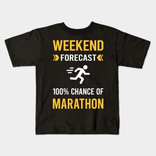 Weekend Forecast Marathon Kids T-Shirt